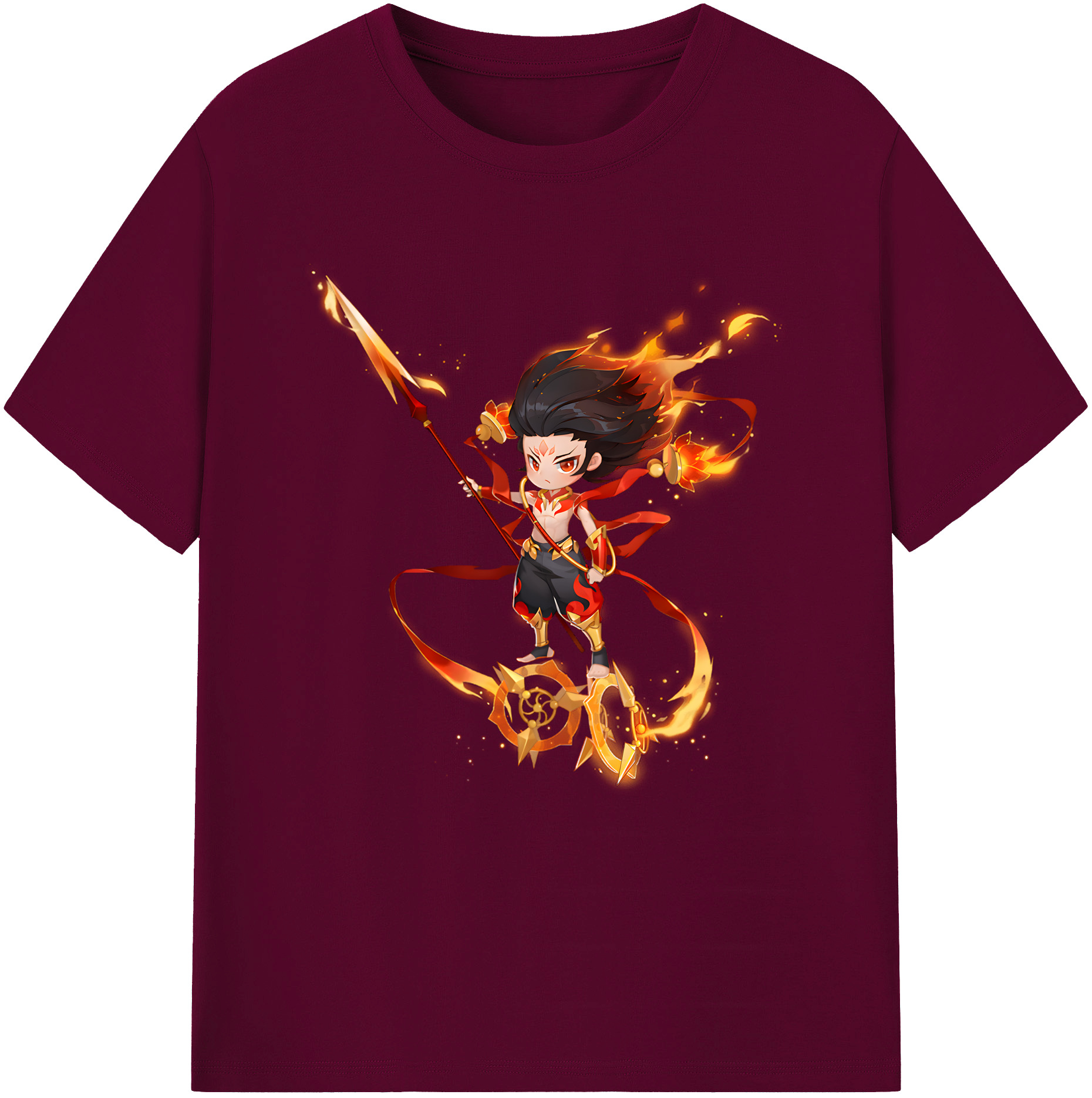 （画像用） Ne Zha 2 ナタ 魔童の大暴れ レディースカジュアルプリントTシャツ（綿100％）